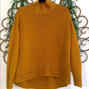 Golden high neck sweater